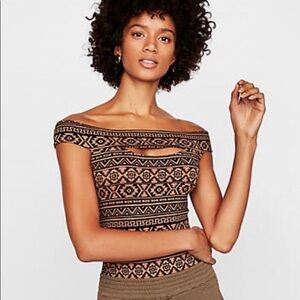 Express Tribal Print Body Suit XSP​